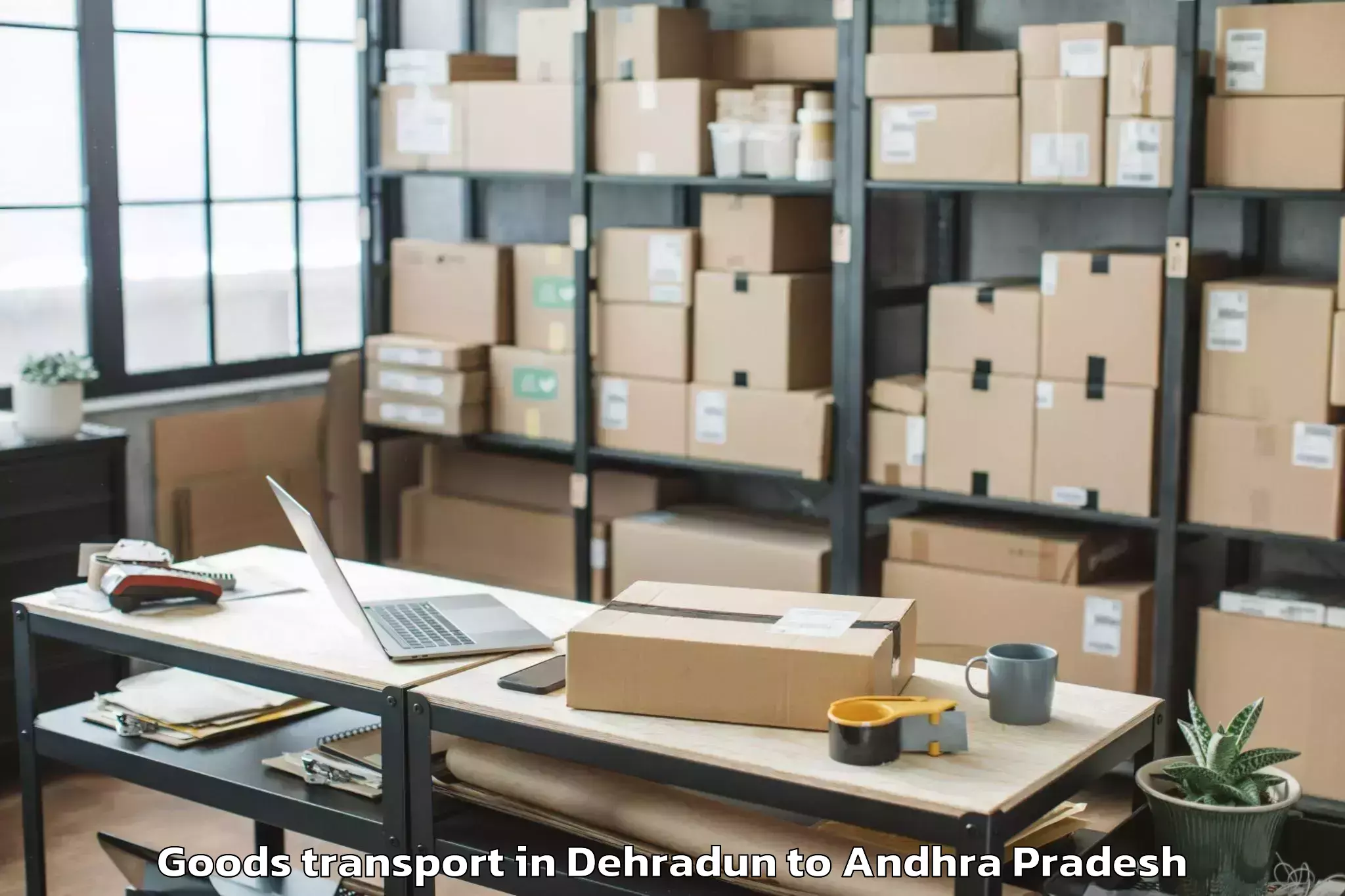 Leading Dehradun to Komarolu Goods Transport Provider